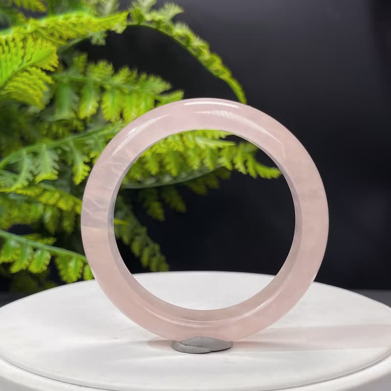 福利款 淺色粉晶手鐲 54MM