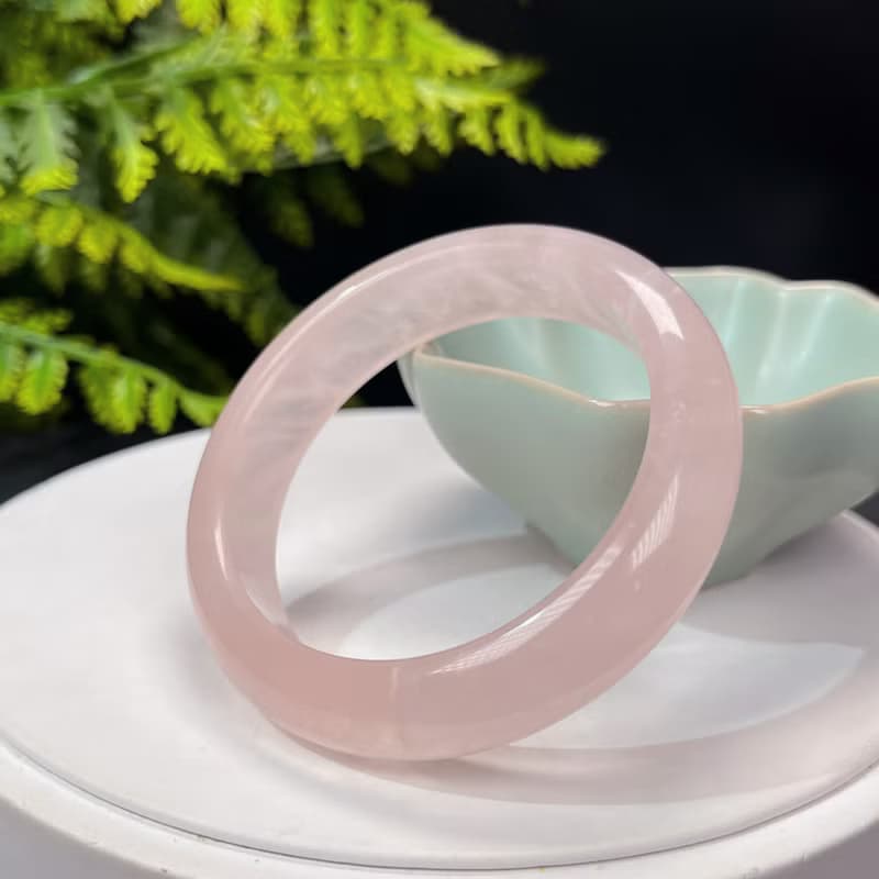 福利款 淺色粉晶手鐲 54MM
