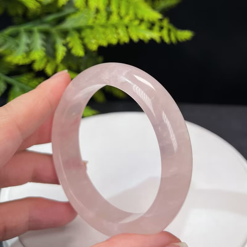 福利款 淺色粉晶手鐲 54MM