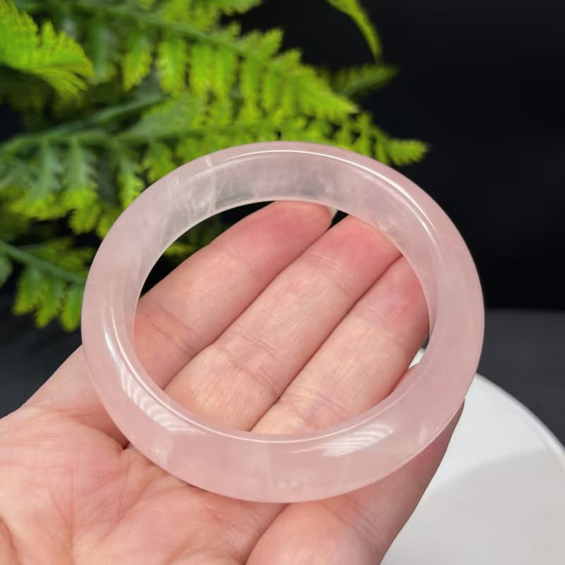福利款 淺色粉晶手鐲 54MM