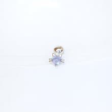 丹泉石925純銀貓咪轉珠耳環