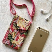 手機袋S  防潑水 平織緹花   躲貓貓 iphone12  斜背