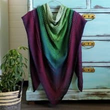 Big multicolored knitted shawl/ Knitted accessories