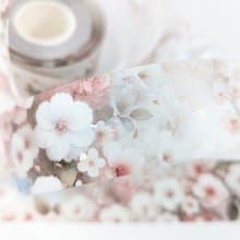 春華連綿-燙霧粉金和紙膠帶(特殊油墨/離型紙) 文具質感拼貼