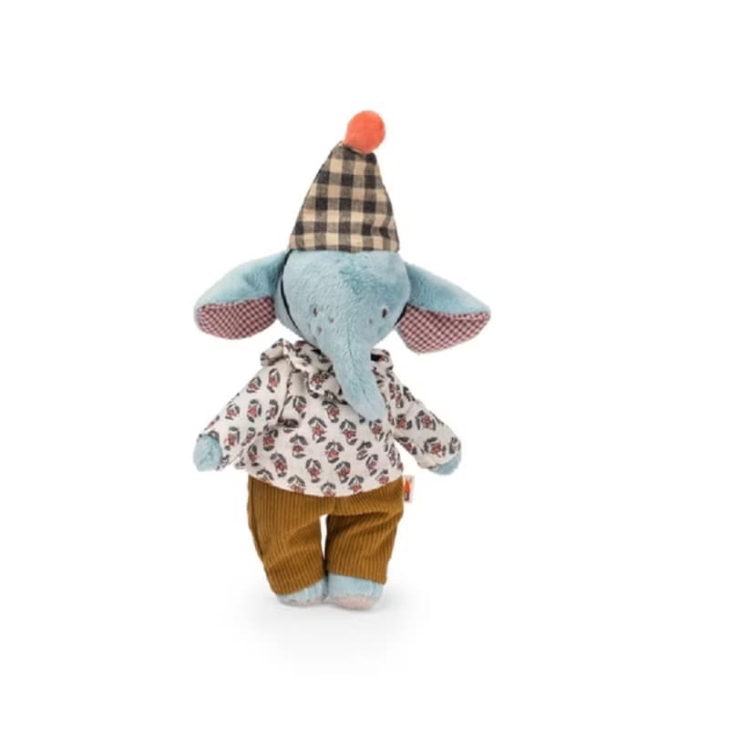 法國 Moulin Roty 米努奇卡斯系列小象巴伯羅玩偶禮盒