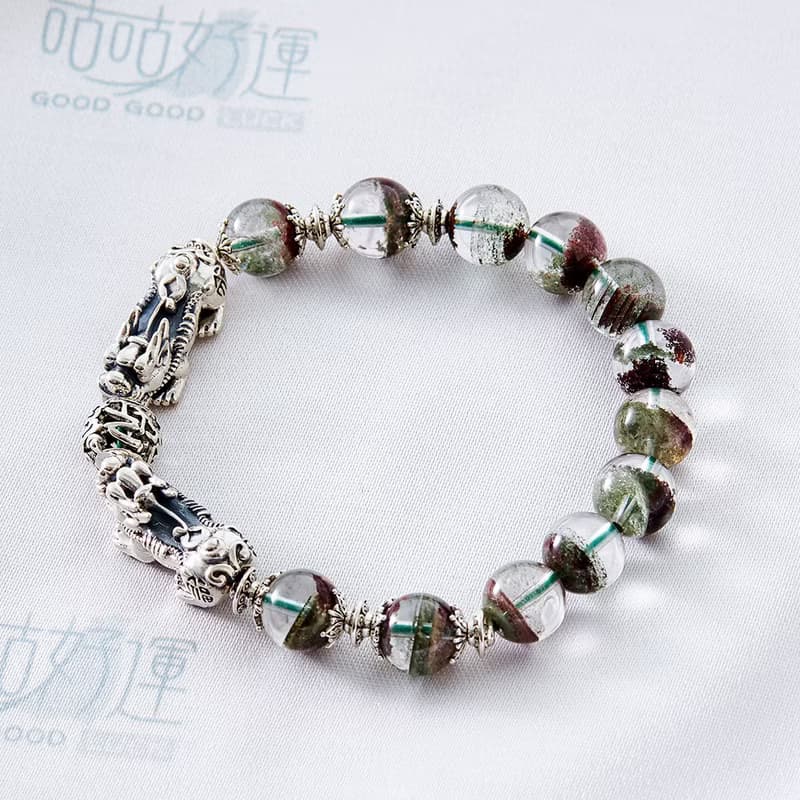 招財納福貔貅紅綠幽靈手鍊(男款)(含開光)防小人、領導能力