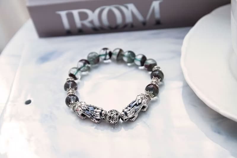 招財納福貔貅紅綠幽靈手鍊(男款)(含開光)防小人、領導能力