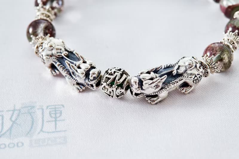 招財納福貔貅紅綠幽靈手鍊(男款)(含開光)防小人、領導能力