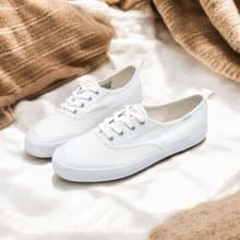 KEDS CHAMIPON 復古帆布綁帶帆布小白鞋9233W112227