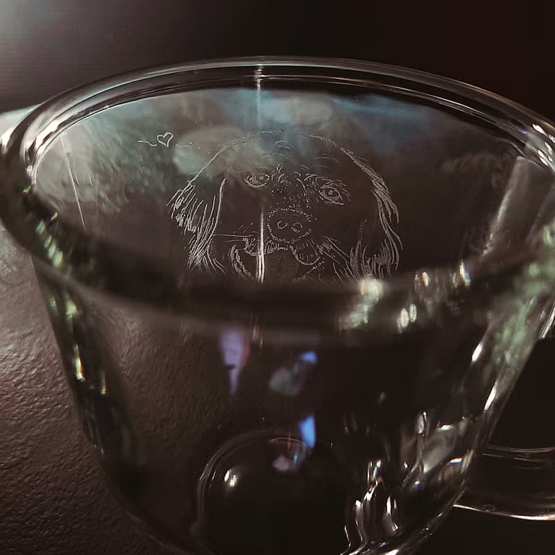 【拿鐵杯】客訂手雕狗狗 | 拿鐵馬克杯 | 手工雕圖/免費刻字