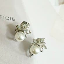 vintage jewelry  AVON 氣質佳人珍珠款 夾式耳環