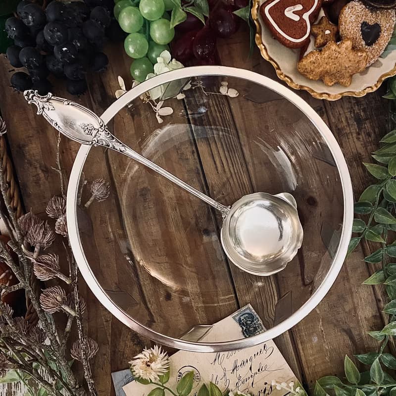 法國路易16風格 古董純銀湯勺