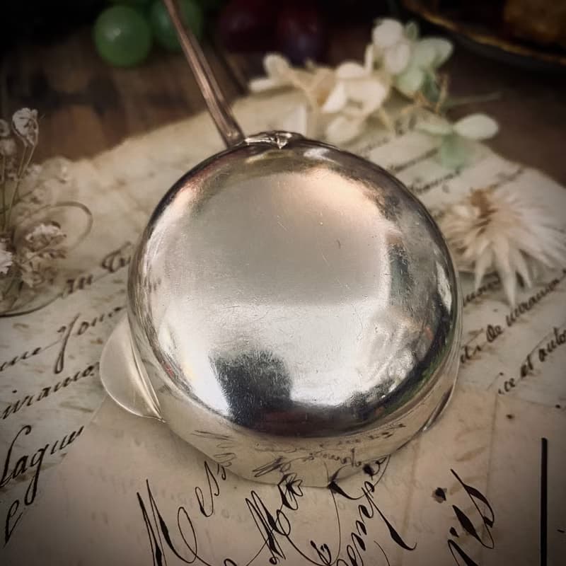 法國路易16風格 古董純銀湯勺