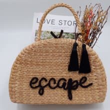 Special order products birthday gift Woven bag with name women's handbags