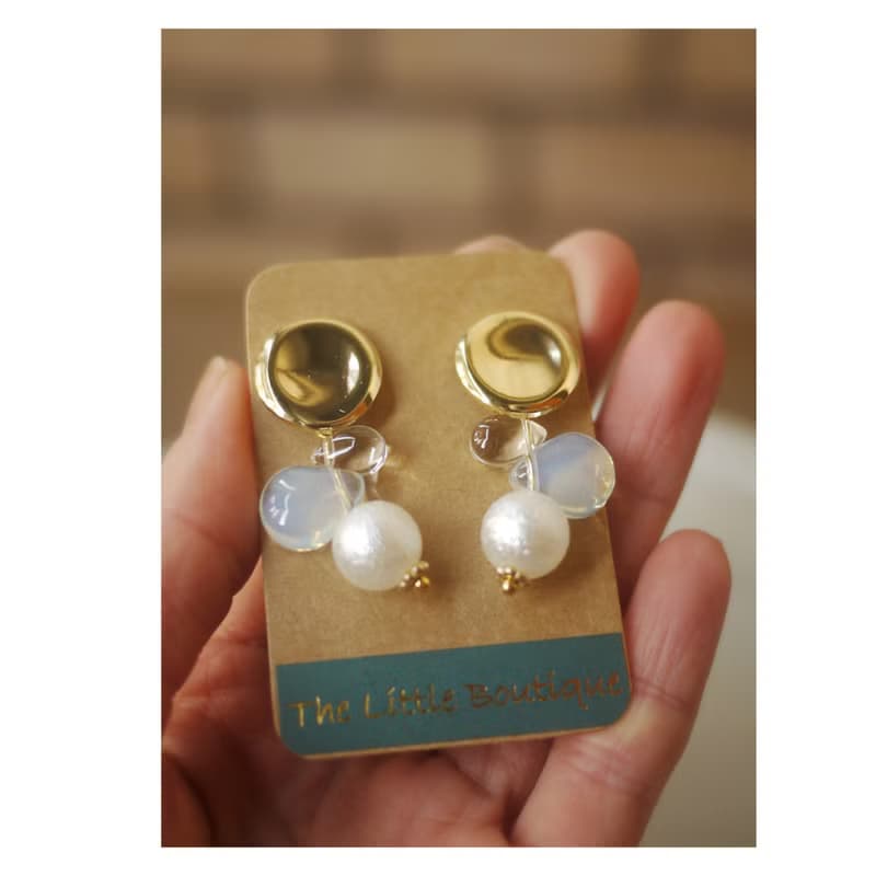 冰淚石 | 透明感耳飾 | 穿式耳環 | pierced earrings | ethereal