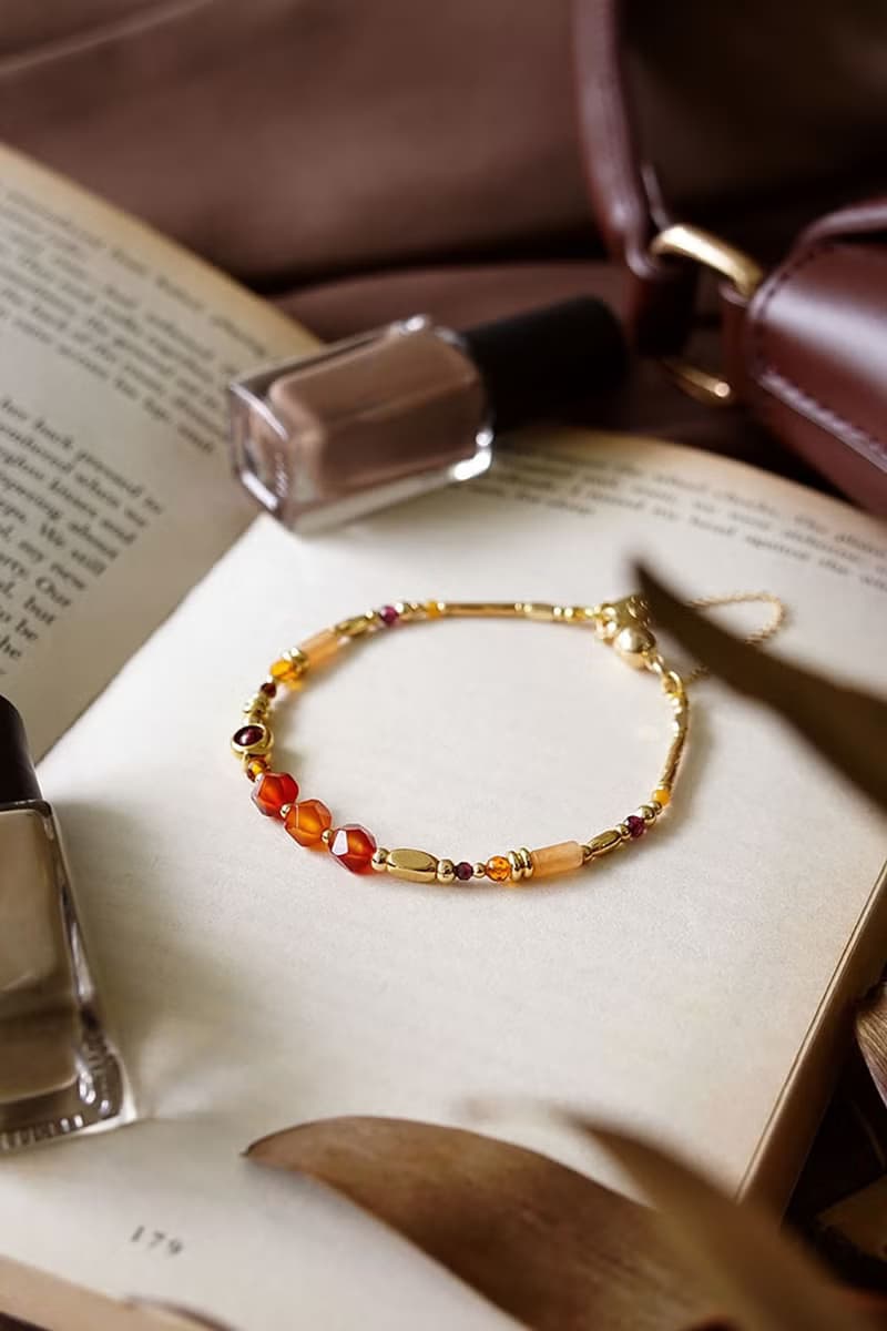開運 健康 x 紅瑪瑙 石榴石 黃玉 黃水晶 磁扣【星空浩瀚】手鍊