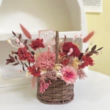 【祝賀花禮】永生康乃馨花籃 開幕祝賀 新居落成 手提花籃