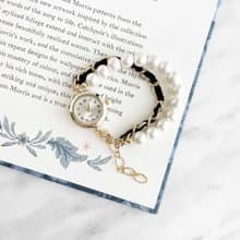 Coco / パールとリボンチェーンのブレスレットウォッチ　LI072