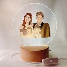 //加購商品// 似顏繪 壓克力情境夜燈