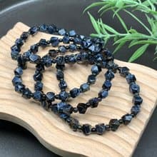 小精品 天然 彼得石 藍色風暴 油畫 八角珠 手鍊