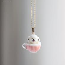 茶包TEABAG小比熊狗狗可愛項鏈吊墜女生禮物