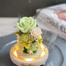 玻璃盅 不凋花 乾燥花 小王子 夜燈 送禮 情人節禮物 生日禮物