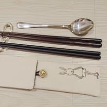 環保餐具收納袋 筷子袋 組合筷專用  手繪兔子小姐款