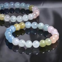 【特價】8.5mm 彩虹摩根石水晶手鍊│桃花人緣愛情 心輪能量 禮物