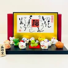 【新年限定】瀨戶燒藥師窯-12生肖彩繪開運吉祥擺飾_底座版
