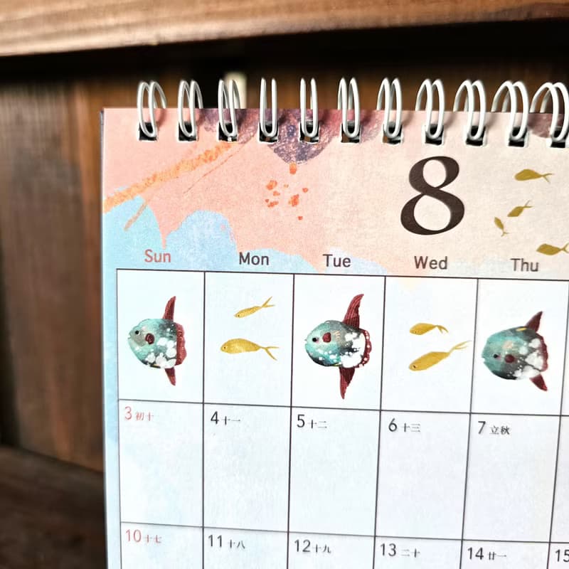 2025 魚七分海洋桌曆 台曆