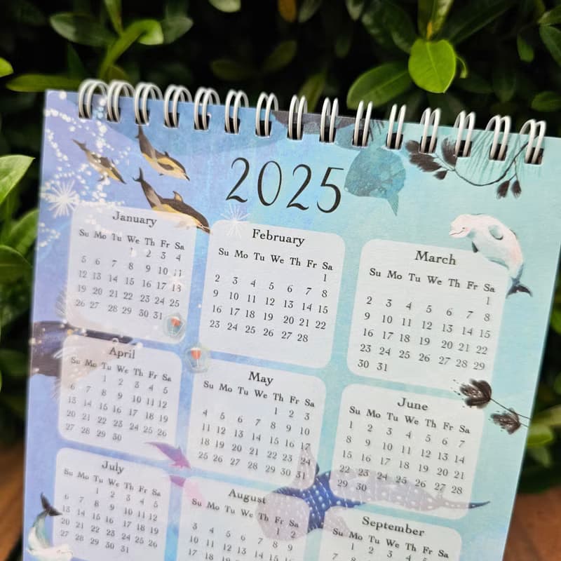 2025 魚七分海洋桌曆 台曆