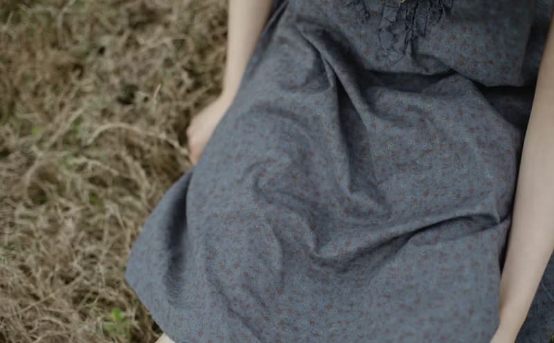 法式少女 經典小碎花棉質襯衫式洋裝