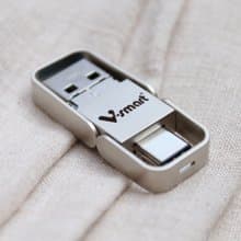 金屬框OTG隨身碟 濃霧銀128GB
