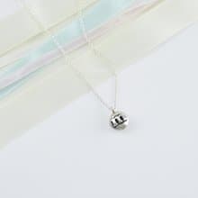 字母巧克力豆項鍊 925純銀 小寫字母