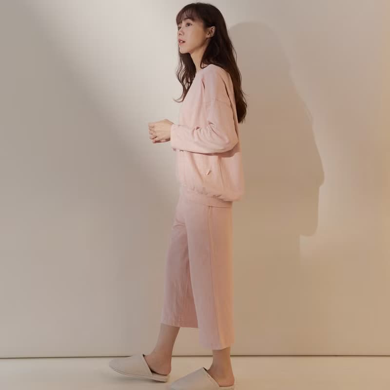 MIT有機棉基本寬版長袖套裝-共3色