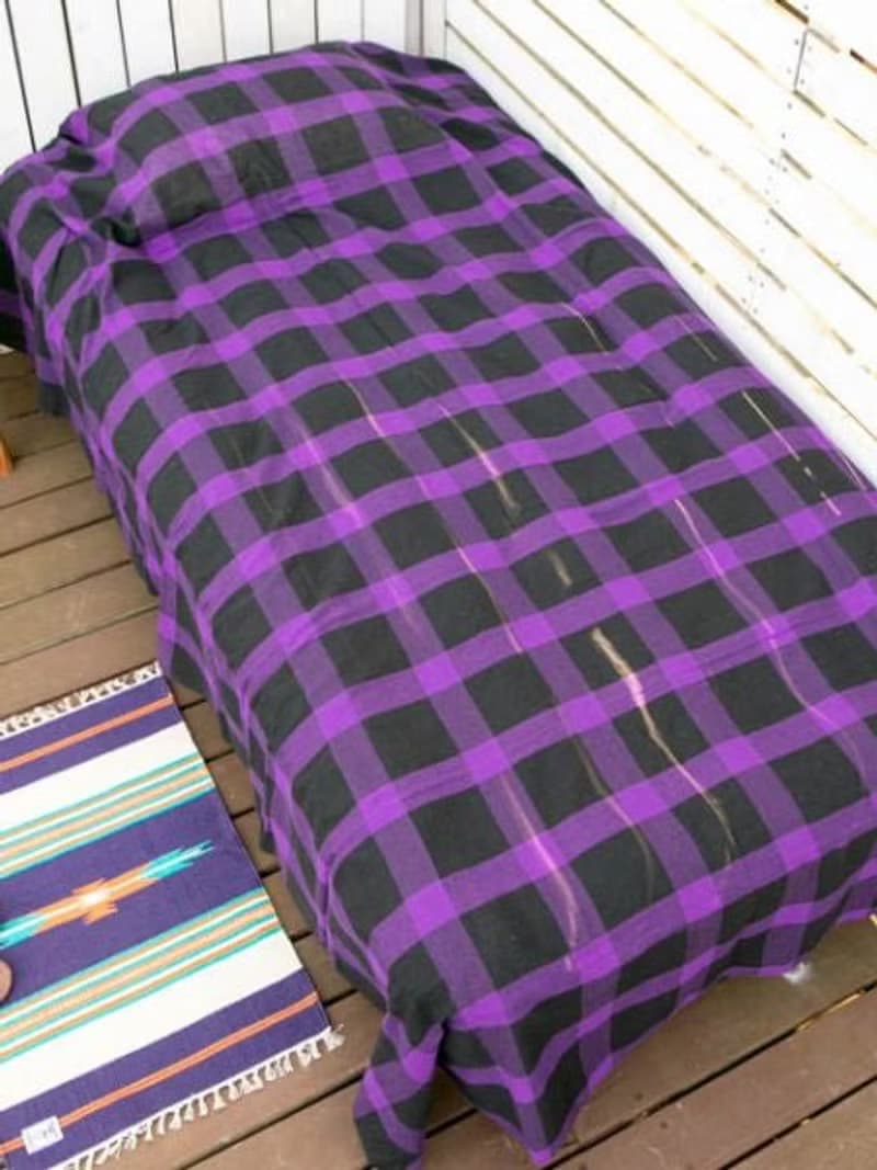 Plaid Pattern Bed Cover Multi Cloth