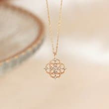 Visel Deco雕飾鑽石項鍊