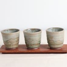 山脈綠灰小茶杯