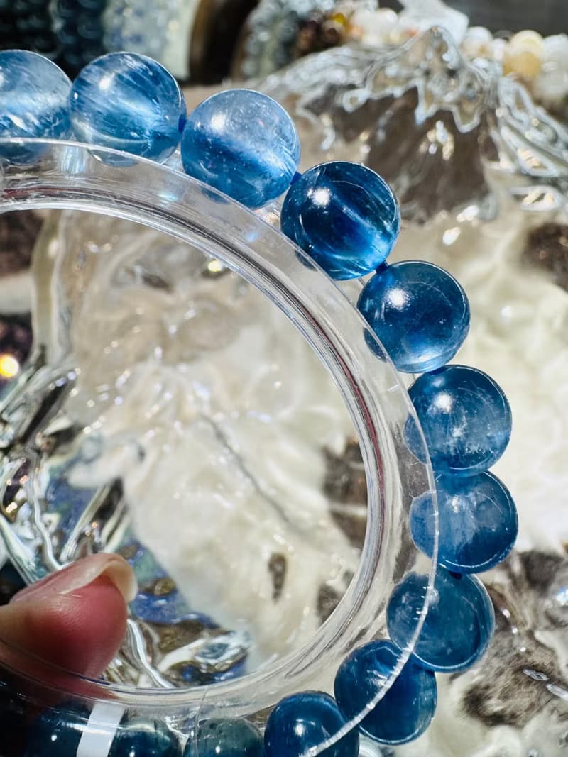 最高級數美人魚藍晶石7.8-8.2mm22.80g轉運水晶晶石提升洞悉力