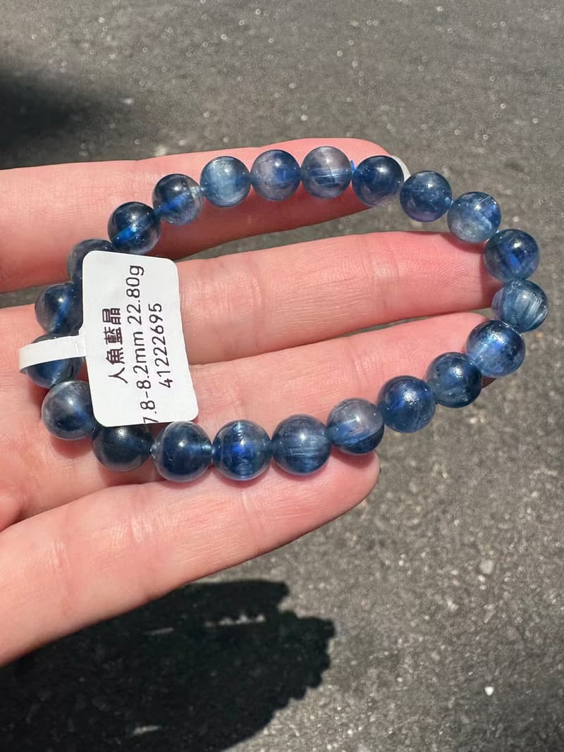 最高級數美人魚藍晶石7.8-8.2mm22.80g轉運水晶晶石提升洞悉力