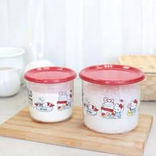 【HELLO KITTY】TRITAN 可堆疊輕透儲存罐二件組