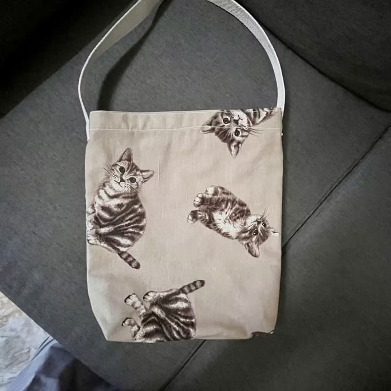 可愛貓咪手提輕便包