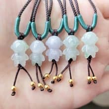 【親翠】天然翡翠 冰紫冰綠科幻太空人調整式繩鏈 | 小男孩最愛