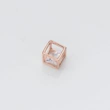14K 方塊鑽耳環墜飾