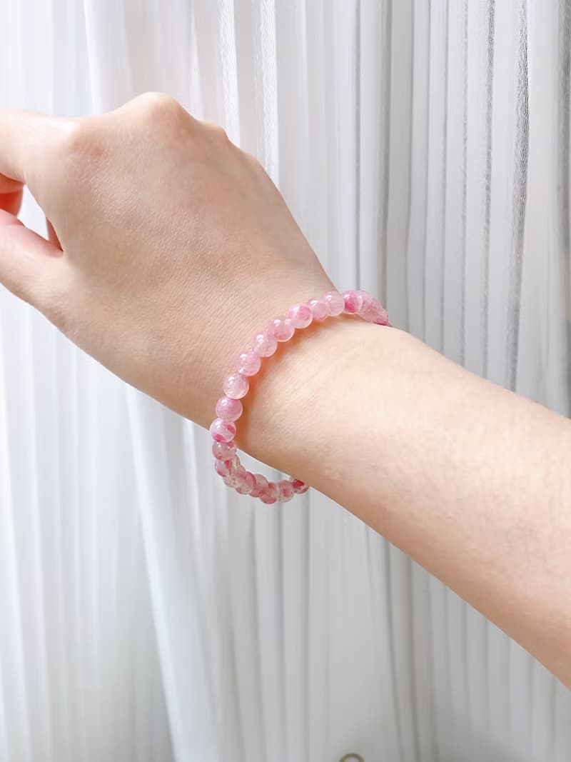 櫻花雨薔薇輝手串||薔薇輝/水晶/手串/手鍊