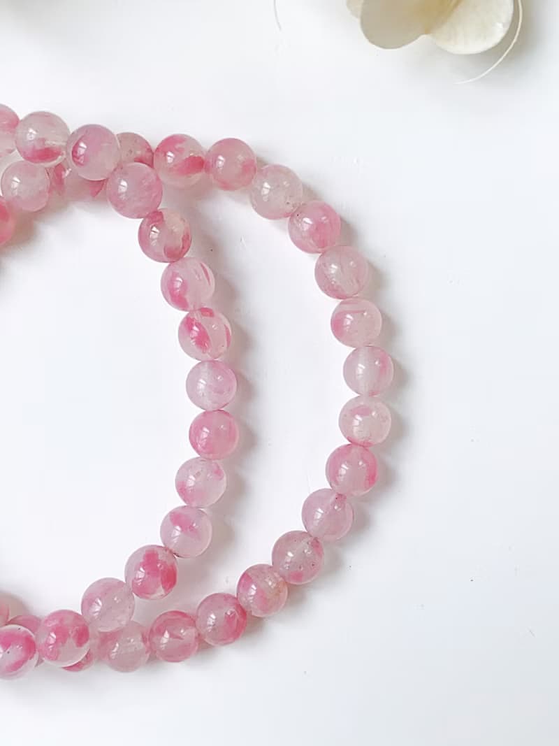 櫻花雨薔薇輝手串||薔薇輝/水晶/手串/手鍊