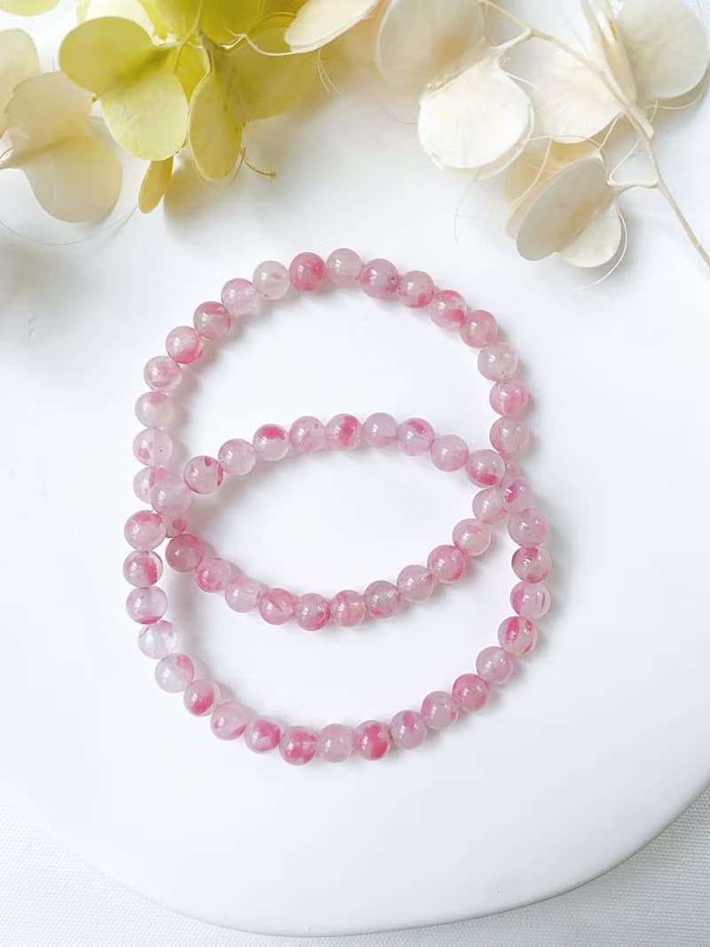 櫻花雨薔薇輝手串||薔薇輝/水晶/手串/手鍊