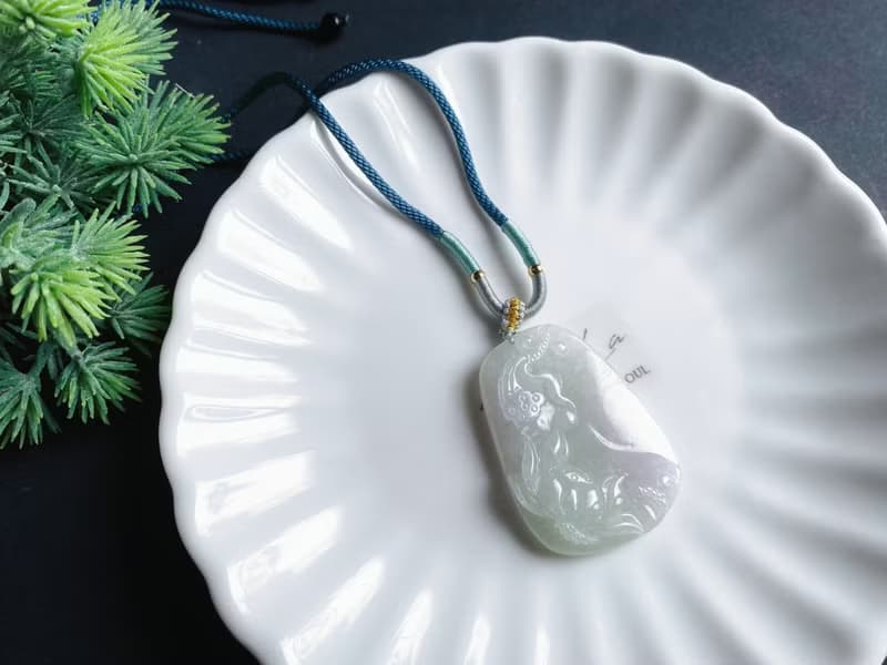 天然緬甸玉翡翠 荷韻生生不息 手工雕 翡翠 禮物 天然 項鍊 蓮花