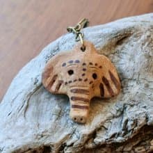 【快速出貨】部落大象手捏陶擴香鑰匙圈