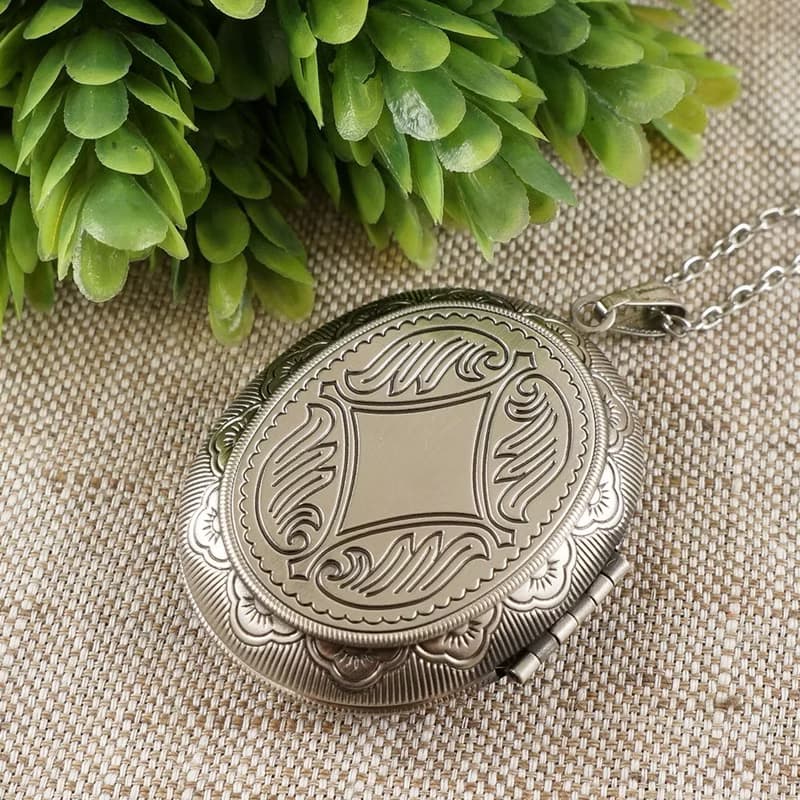 Gray White Cat Photo Locket Yellow Gray Fluffy Kitten Pendant Necklace Jewelry